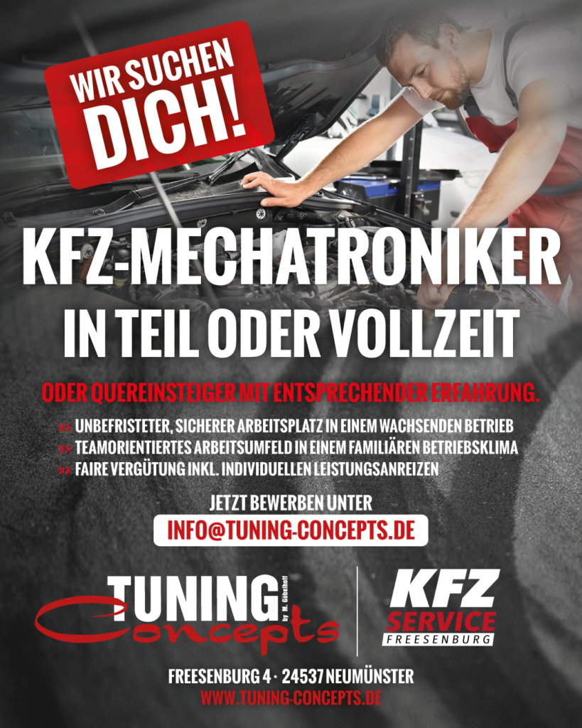 Stellenausschreibung KFZ-Mechatroniker bei Tuning Concepts Neumünster